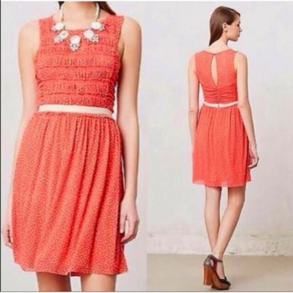 Anthropologie Dresses & Skirts - Postmark Anthropologie Smocked Polka Dot Dress